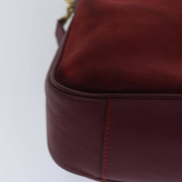 GUCCI Bamboo Hand Bag Suede 2way Red 001 1638 Auth 79161 - Picture 14 of 16